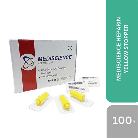 Mediscience Heparin Yellow Stopper S Box Ihbhealthcare