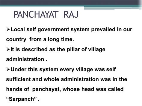 Panchayati raj system | PPT