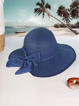 Wide Brim Summer Hat W Bow