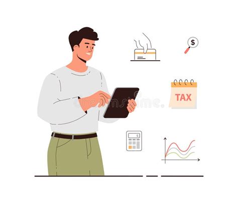 Online Tax Payment Vector Illustration Government Taxation Concept