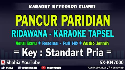 PANCUR PARIDIAN KARAOKE TAPSEL RIDAWANA DAULAY NADA PRIA YouTube