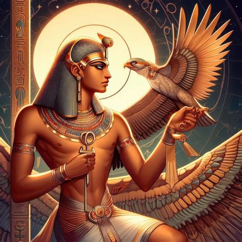 Ilustración de la mitología egipcia de amon ra Foto Premium