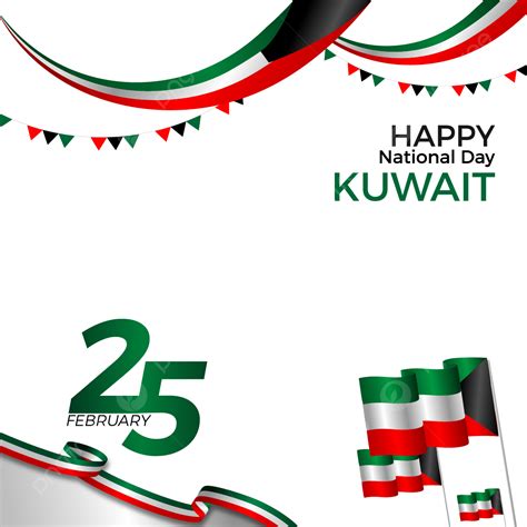 Gambar Selamat Hari Nasional Kuwait 25 Februari Kuwait Bendera