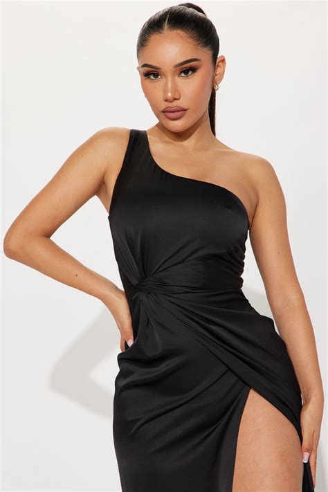 Youll Miss Me Satin Gown Black Fashion Nova Dresses Fashion Nova