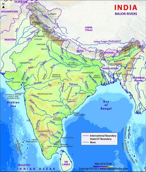 River Map of India