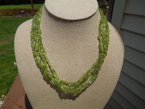 Vintage Glass Bead Necklace Green Multi By Angieswonderfulgems Crochet Necklace Beaded Necklace