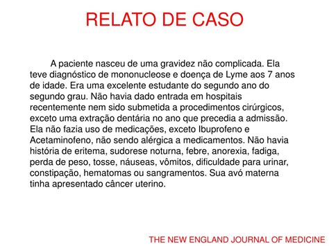 Relato De Caso Exemplo