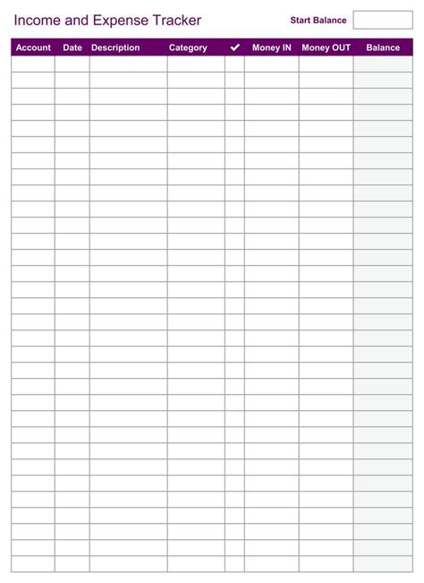 Printable Blank Spreadsheet Templates for Business