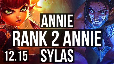 Annie Vs Sylas Mid 7014 Rank 2 Annie 600 Games 11m Mastery