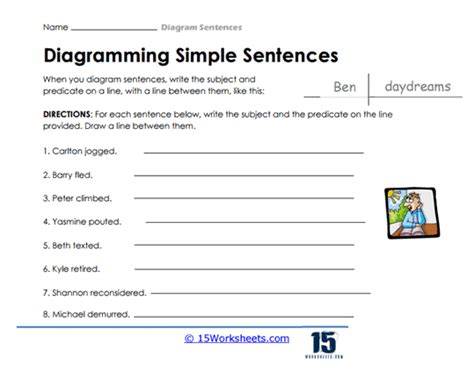 Diagramming Sentences Worksheets - 15 Worksheets.com