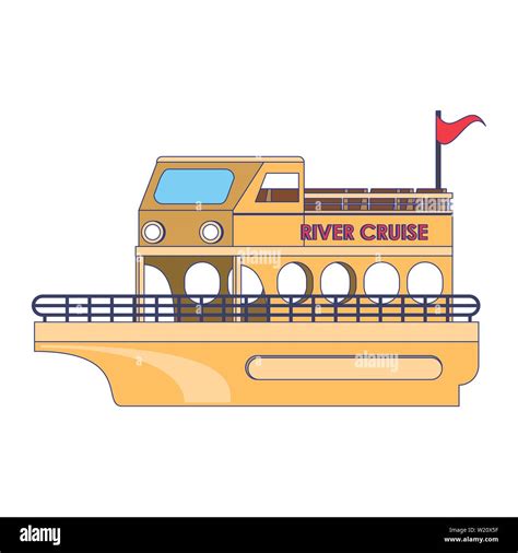 River cruise boat isolated symbol Stock Vector Image & Art - Alamy