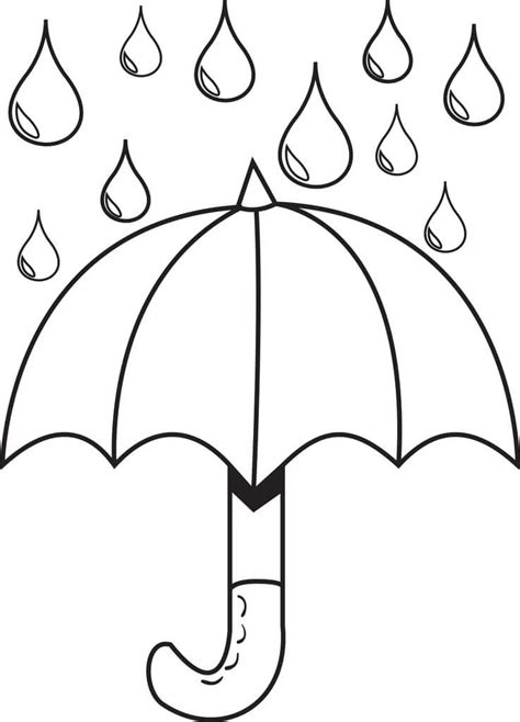 Desenhos De Guarda Chuva Normal Para Colorir E Imprimir