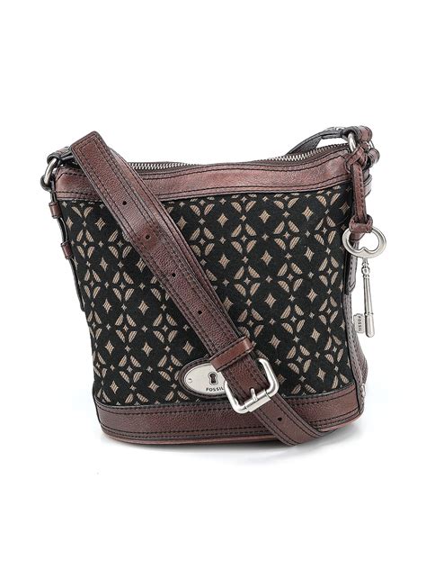 Fossil Black Brown Crossbody Bag One Size - 33% off | thredUP