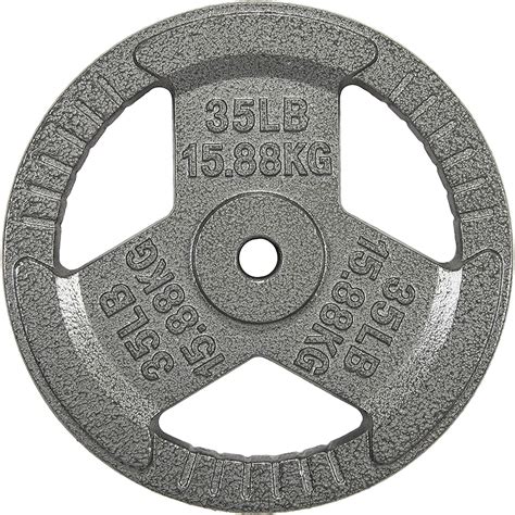 Balancefrom Tri Grip Cast Iron Plate Weight Plate For Strength Training