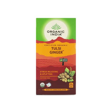 Organic India Tulsi Ginger Tea Bag 25s Multimedicos