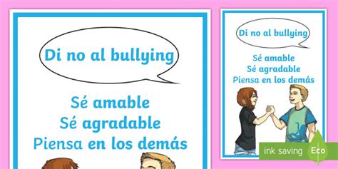 Cartel Di No Al Bullying Teacher Made Twinkl