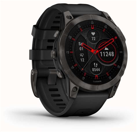 Garmin Epix Gen Sapphire Black Dlc Titanium Black Silicone Strap