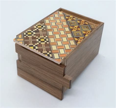 Japanese Puzzle Box 3 Sun 7 Steps Koyosegi Natural Wood