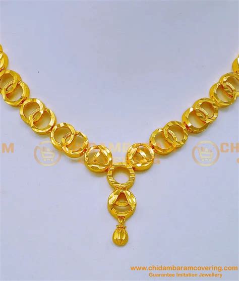 Buy Beautiful Gold Pattern Casting Necklace Designs For Wedding