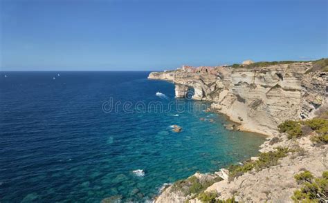 Costa De Bonifacio Con Acantilado Caliza Imagen De Archivo Imagen De