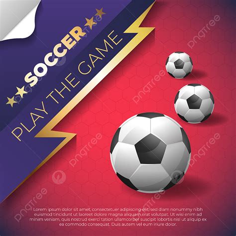 Abstract Soccer Ball Vector Design Images Soccer Poster On Red