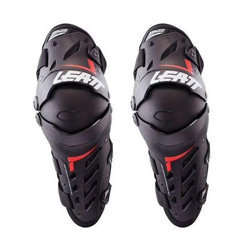 Leatt Dual Axis Knee and Shin Guard – Black & Red – SpeedHut
