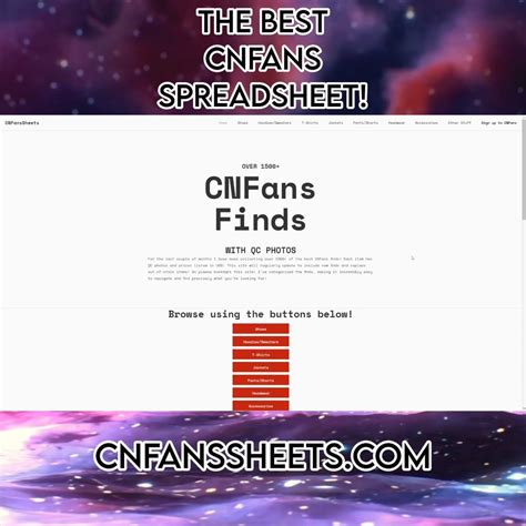 I turned my CNFans spreadsheet into a easy to navigate website with ...