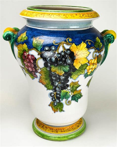 Sold Price Large Italian Pottery Hand Painted Urn Planter Invalid