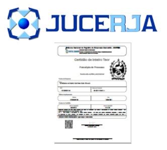 Certidão da JUCERJA Simplificada Inteiro Teor e Específica