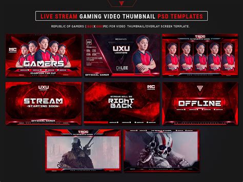 The Gamers Live Stream Gaming Video Thumbnail Overlay Template A