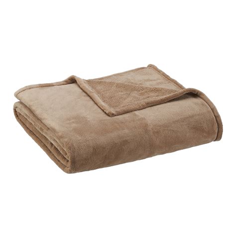 Mainstays Super Soft Brown Polyester Plush Blanket Full Queen 90 X90 Suitable For Adult