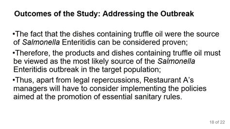 Salmonella Enteritidis Outbreak: District of Columbia, 2015 - 1108 Words | Presentation Example