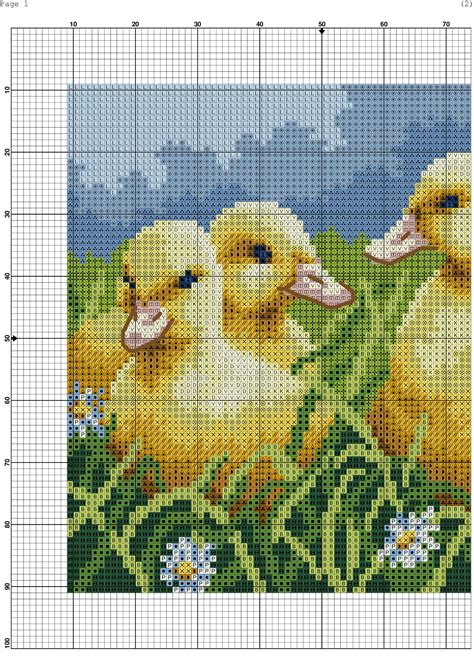 Yellow Ducklings Baby Cross Stitch Patterns Cross Stitch Bird