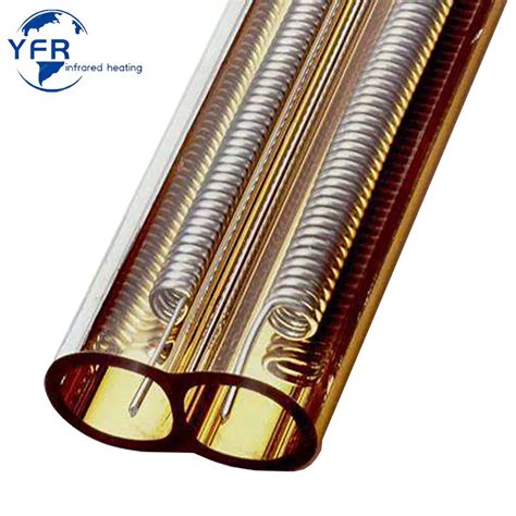 Customized Gold Layer Reflector Quartz Heating Lamp Medium Wave Ir