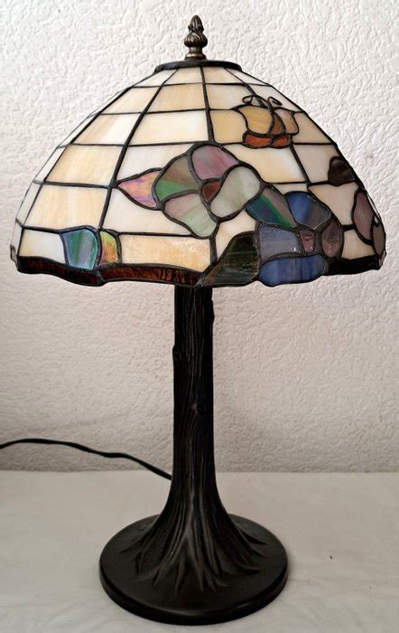 Tiffany Style Lampe De Table En Alliage Vitrail Catawiki