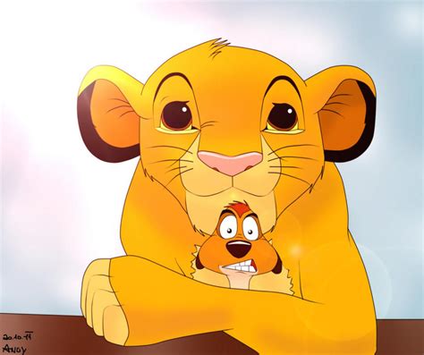 Timon and Simba by me by xRainsxKissx on DeviantArt