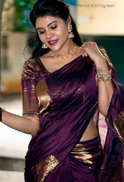 Nivisha Tamil Tv Serial Actress Ct Hot Saree Stills Starcelebblog