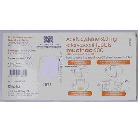 N Acetylcysteine Effervescent Tablets Off