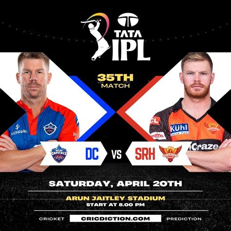 Match Preview Delhi Capitals Vs Sunrisers Hyderabad Ipl Th