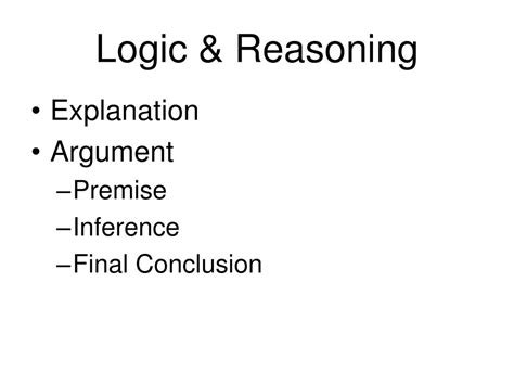 Ppt Logic And Reasoning Powerpoint Presentation Free Download Id 203975