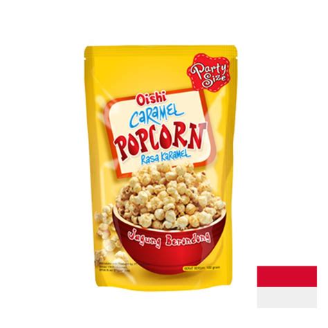 OISHI POPCORN CARAMEL FLAVOR SNACK 100G - Kelokal.com