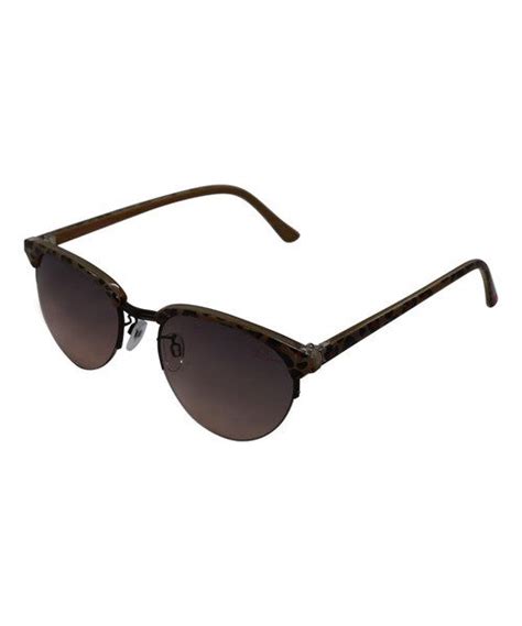 Look At This Betsey Johnson Brown Mod Rimless Cat Eye Sunglasses On