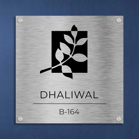 Buy Home Name Plate Metal SS 304 Engraved Home Name Plate