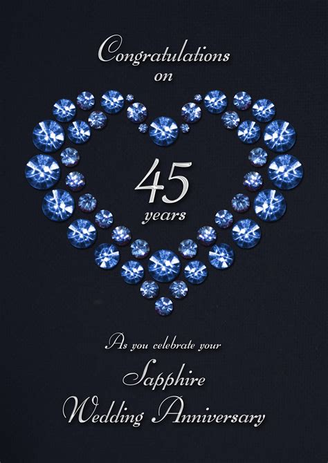 Sapphire Wedding Anniversary Card :: Behance