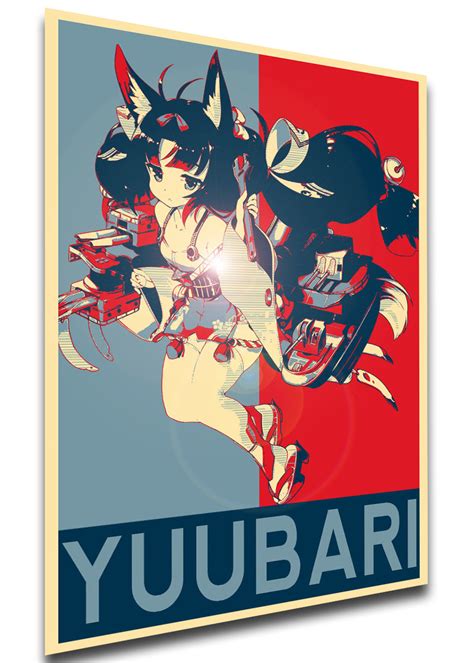 poster propaganda azur lane yuubari retrofit propaganda world