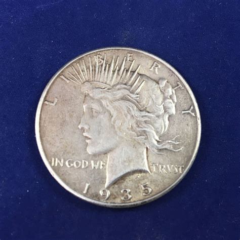 1935 Usa Silver Peace Dollar Coin Lower Mintage