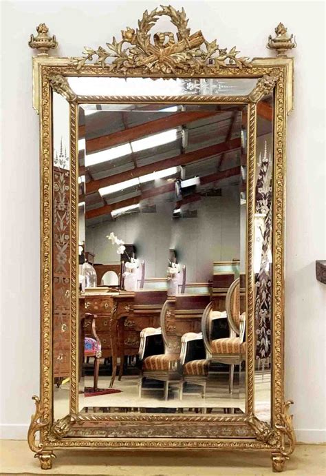 Proantic Miroir Biseaut Parecloses Style Louis Xvi