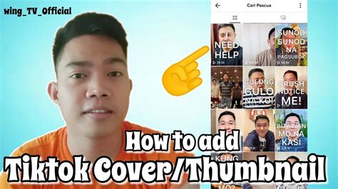 Paano Maglagay Ng Thumbnail Cover Sa Tiktok Videos Youtube