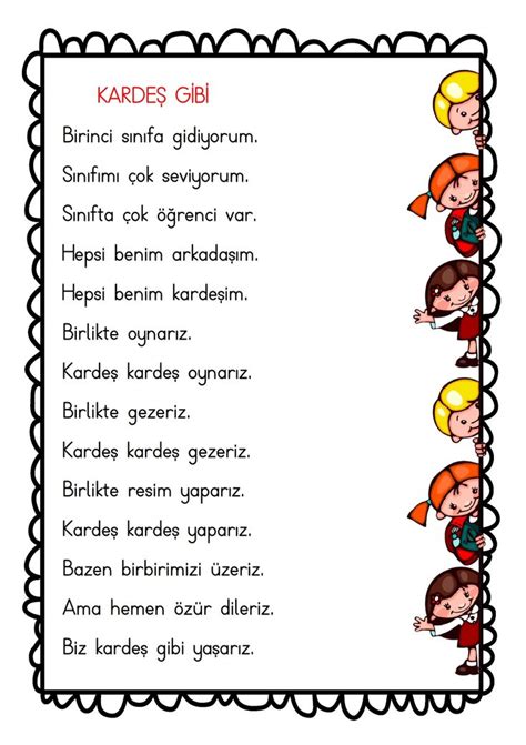 EtkinlikBurada 1 Sınıf Kısa Okuma Metinleri 4 Preschool fine