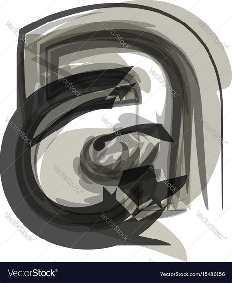 Abstract letter Royalty Free Vector Image - VectorStock
